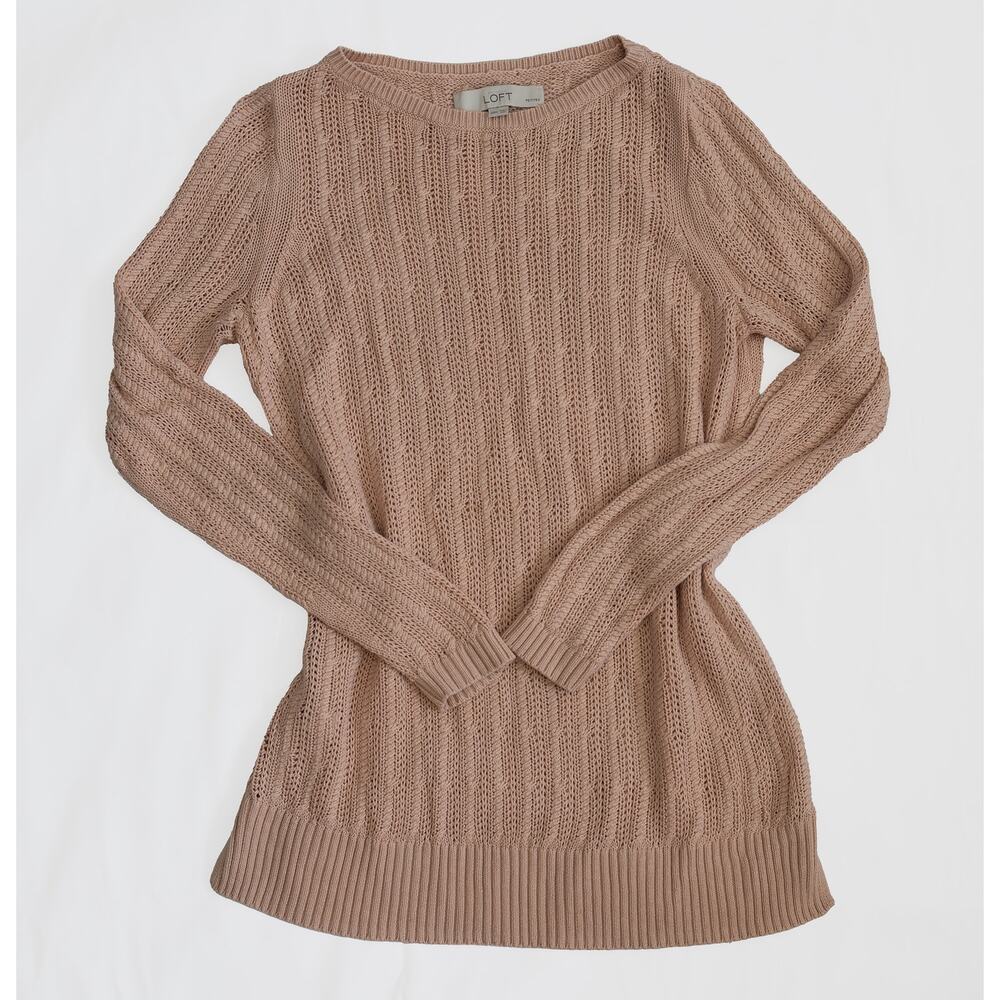 Ann Taylor LOFT Womens Petite Knit Rose Sweater size XSPM